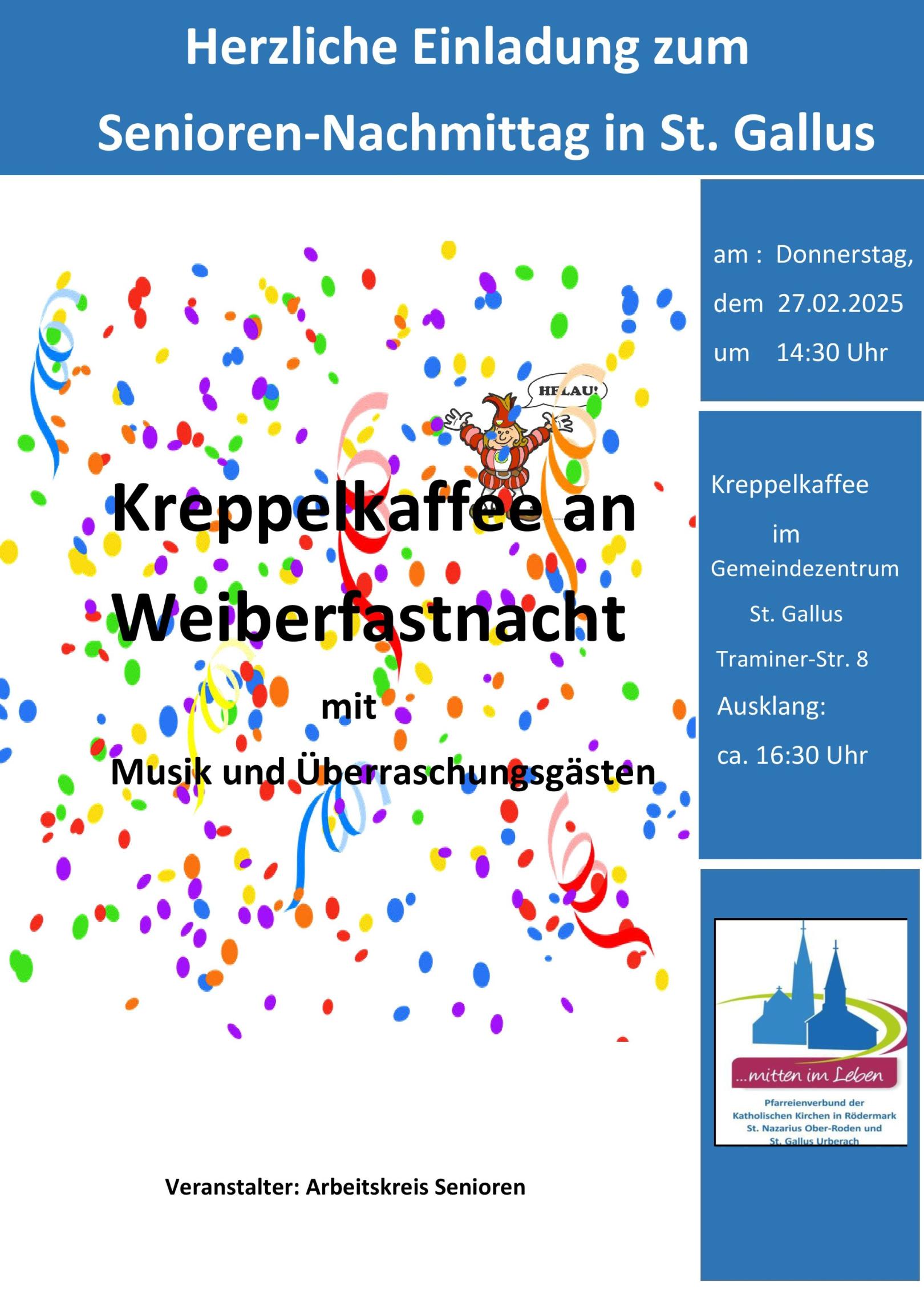 1 - Plakat Kreppelkaffee - 27.02.2025 (c) R. Erlebach