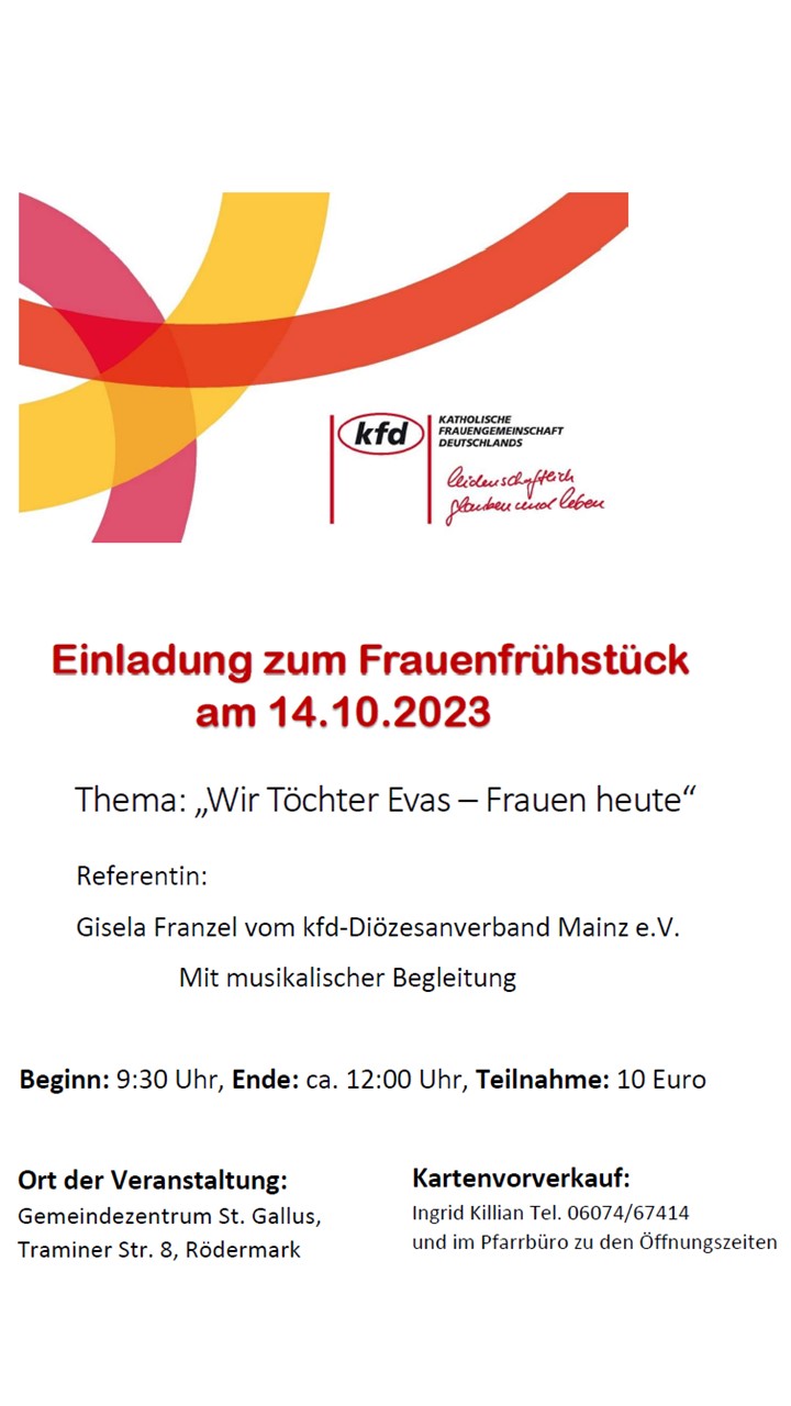 Einladung Plakat Frauenfrühstück - 14.10.2023 (c) R. Erlebach