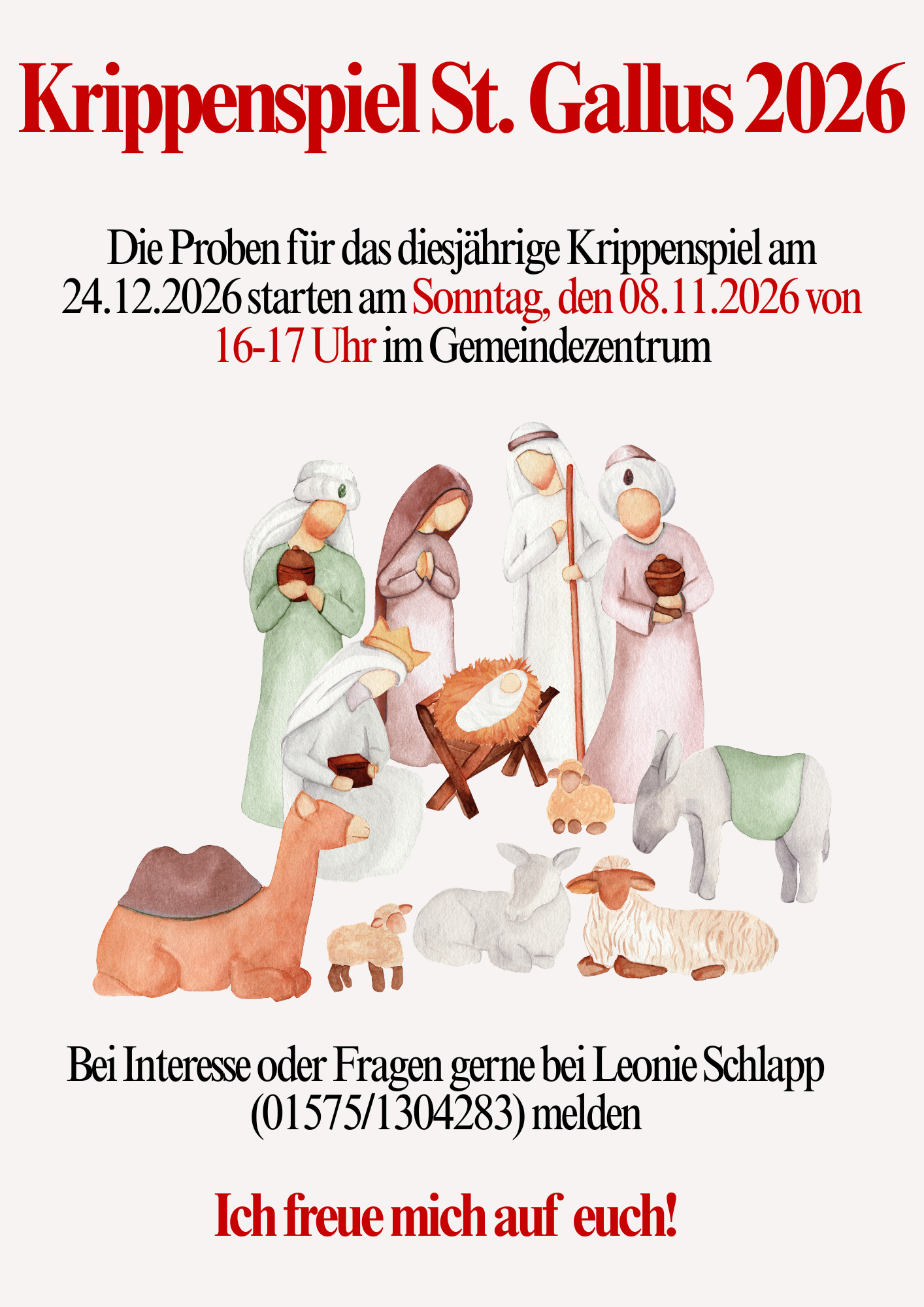 Flyer Krippenspiel 2026 (c) L. Schlapp