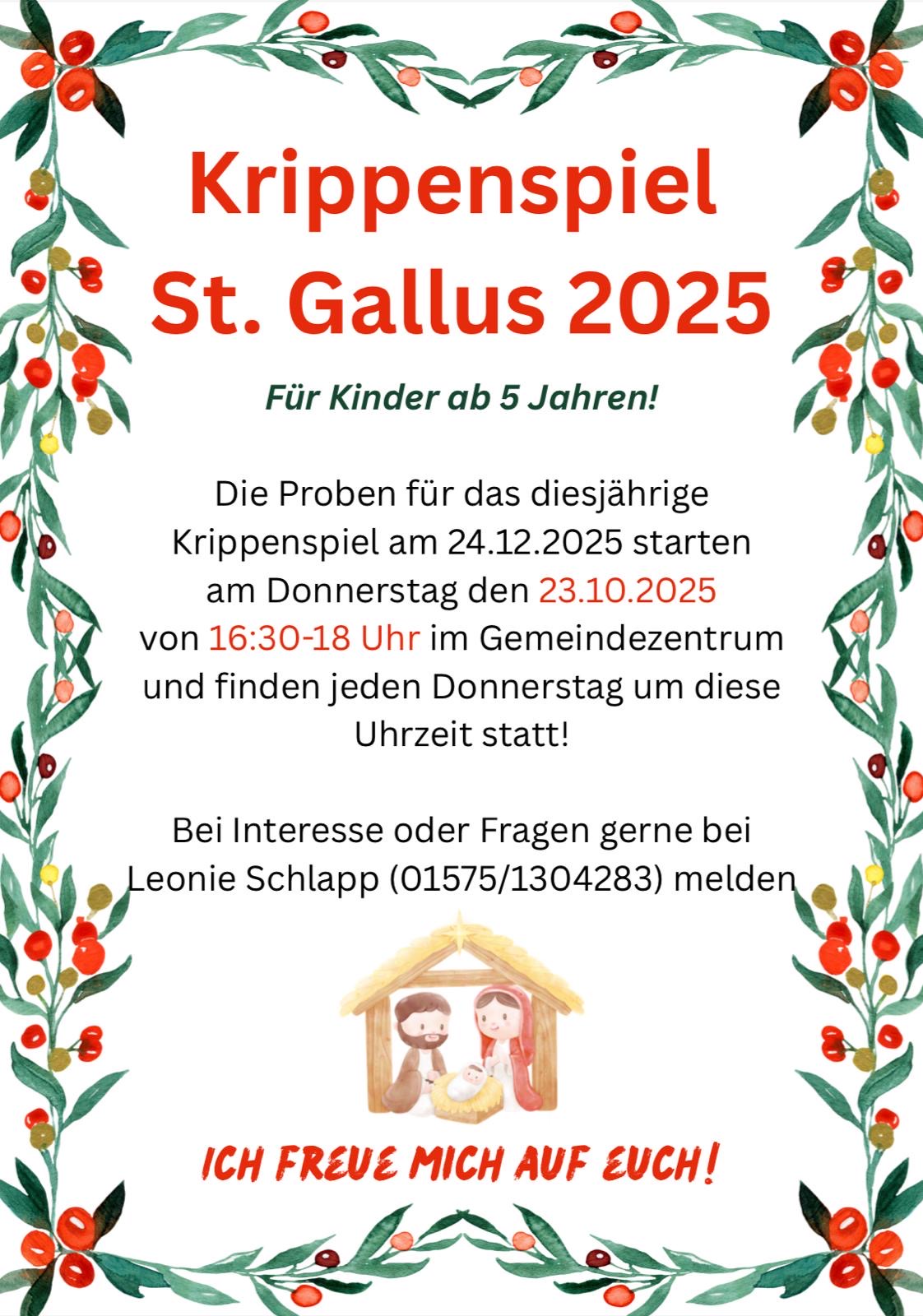 Krippenspiel St. Gallus (c) st. gallus.de