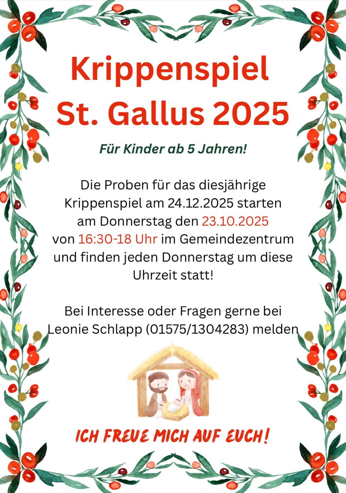 Krippenspiel St. Gallus