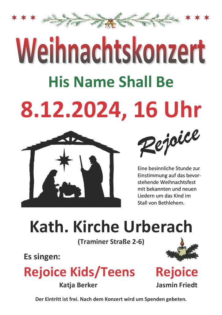 Rejoice-Weihnachtskonzert - 08.12.2024