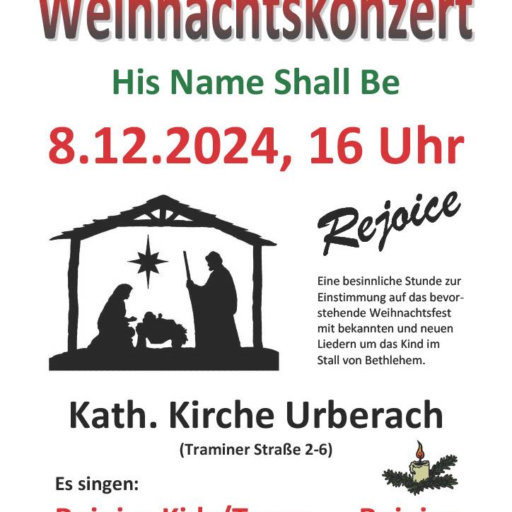 Rejoice-Weihnachtskonzert - 08.12.2024