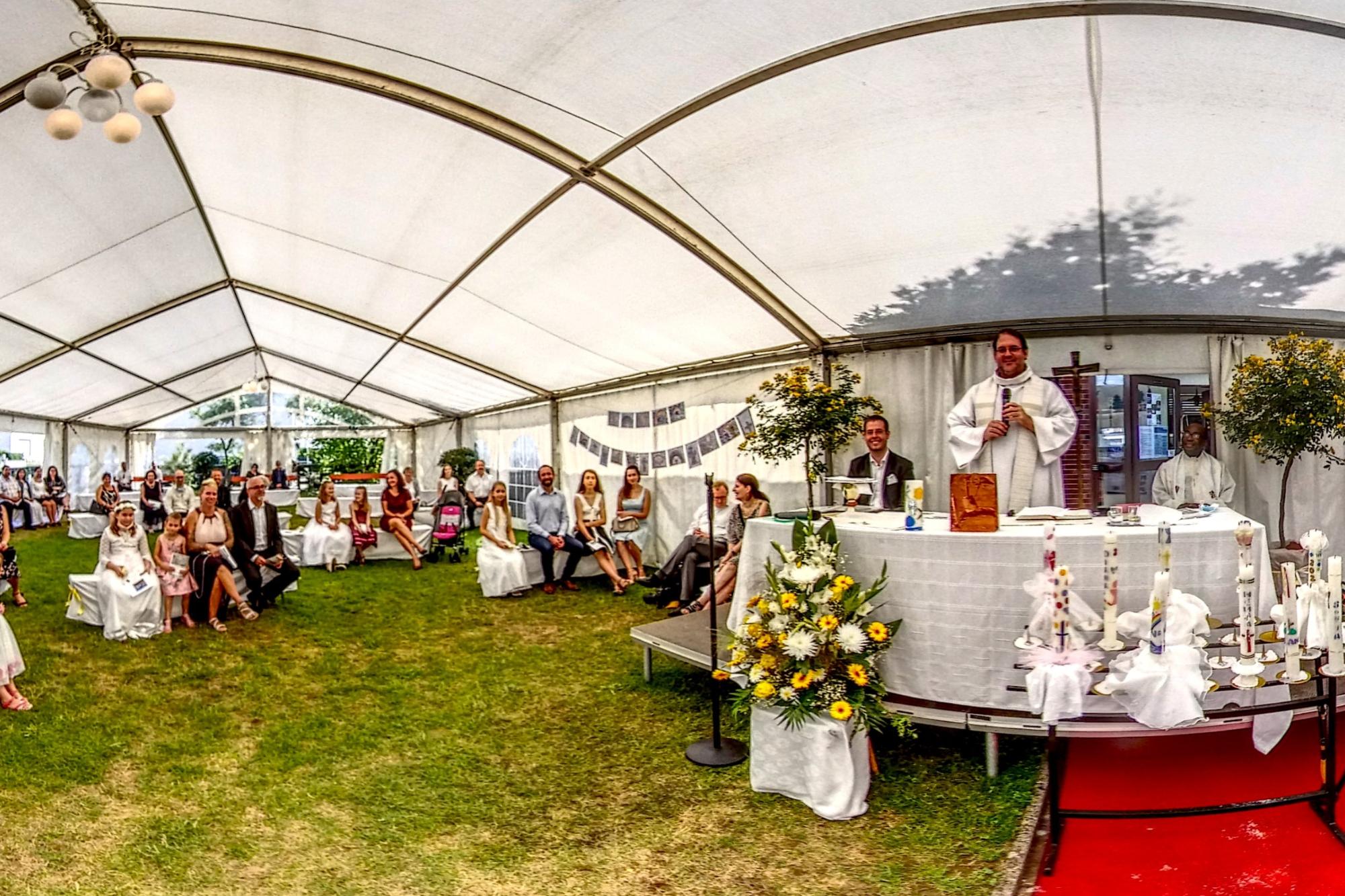 Erstkommunionfest im Zelt