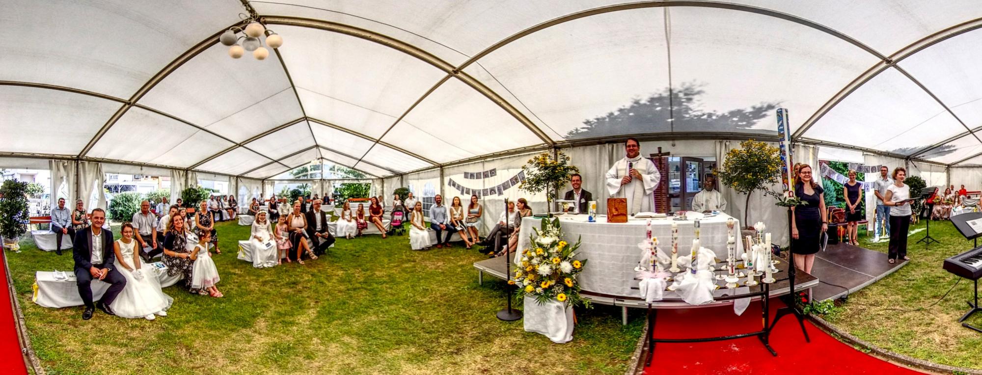 Erstkommunionfest im Zelt