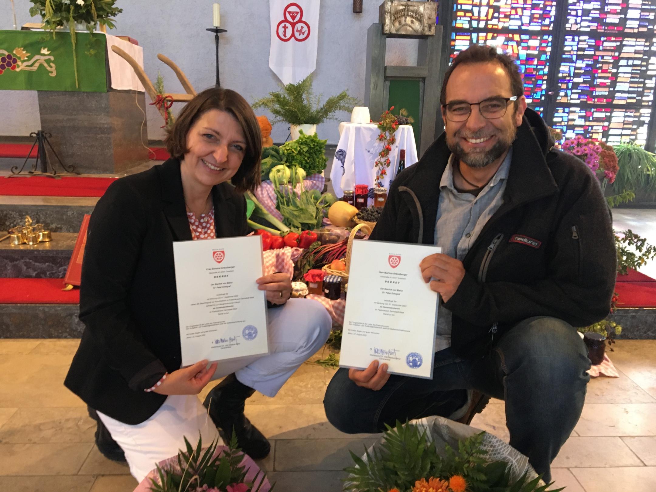 Einführung von Simone und Markus Kreuzberger als Gemeindereferenen in Weiterstadt