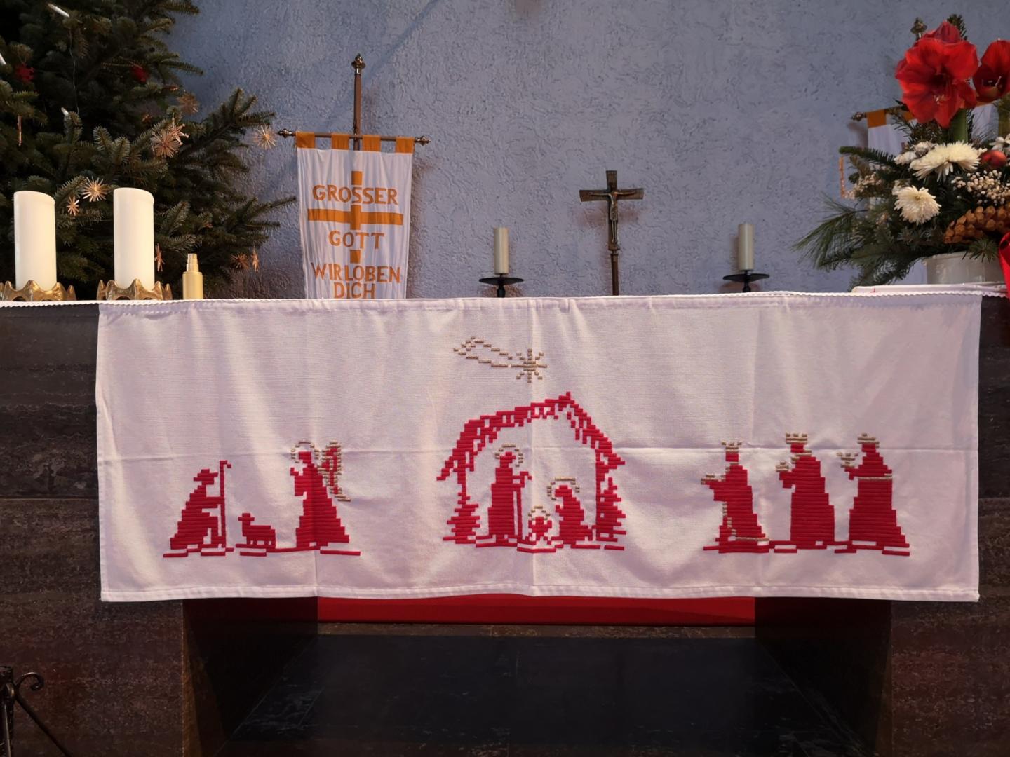 Altardecke Weihnachten von RR (c) Maria Lorenz