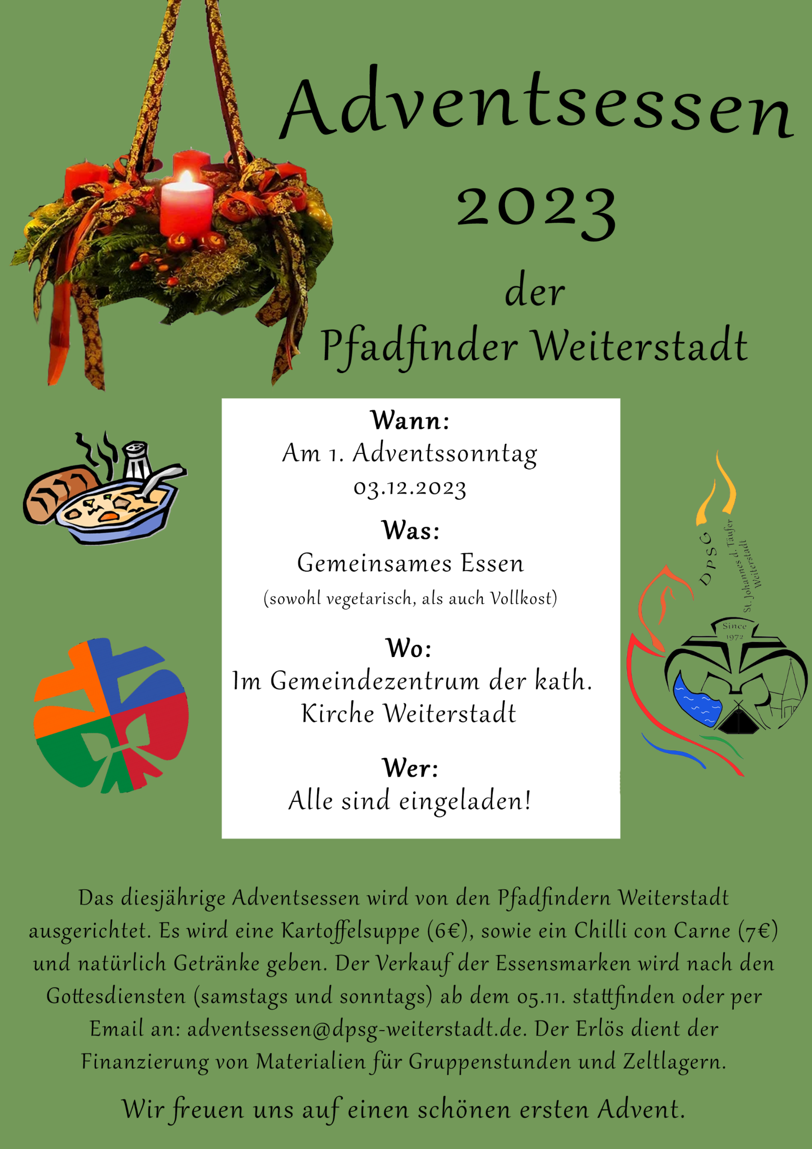 Flyer Adventessen 2023 (c) Klara Holzheuser