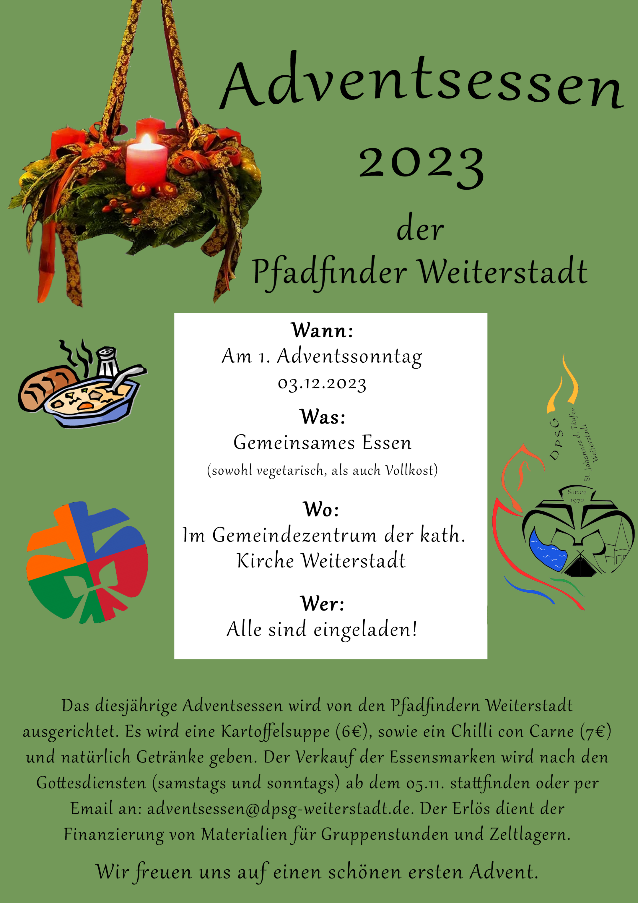 Flyer Adventessen 2023