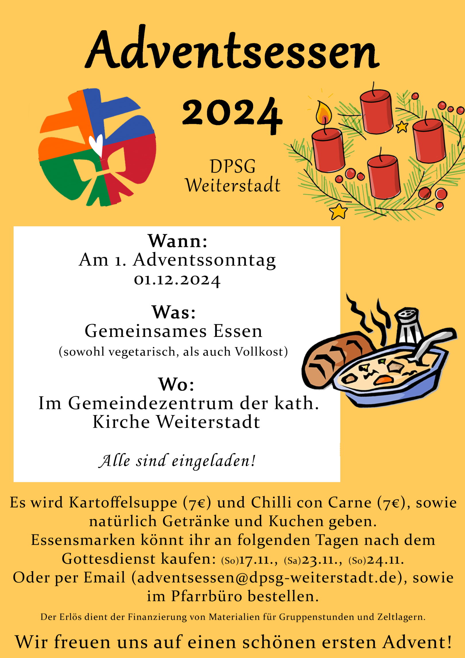 Flyer Adventessen 2024 (c) Klara Holzheuser