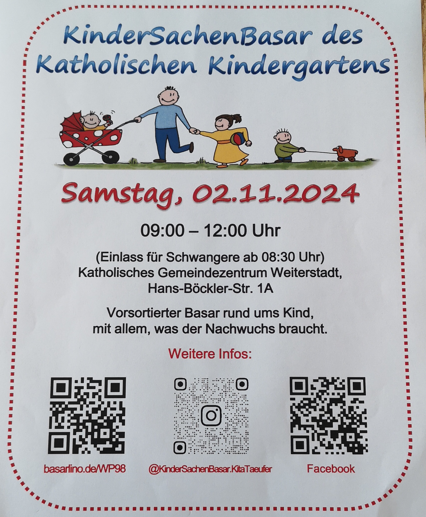 Basarplakat Kindergartenbasar 2.11.2024 (c) Katholischer Kindergarten Weiterstadt