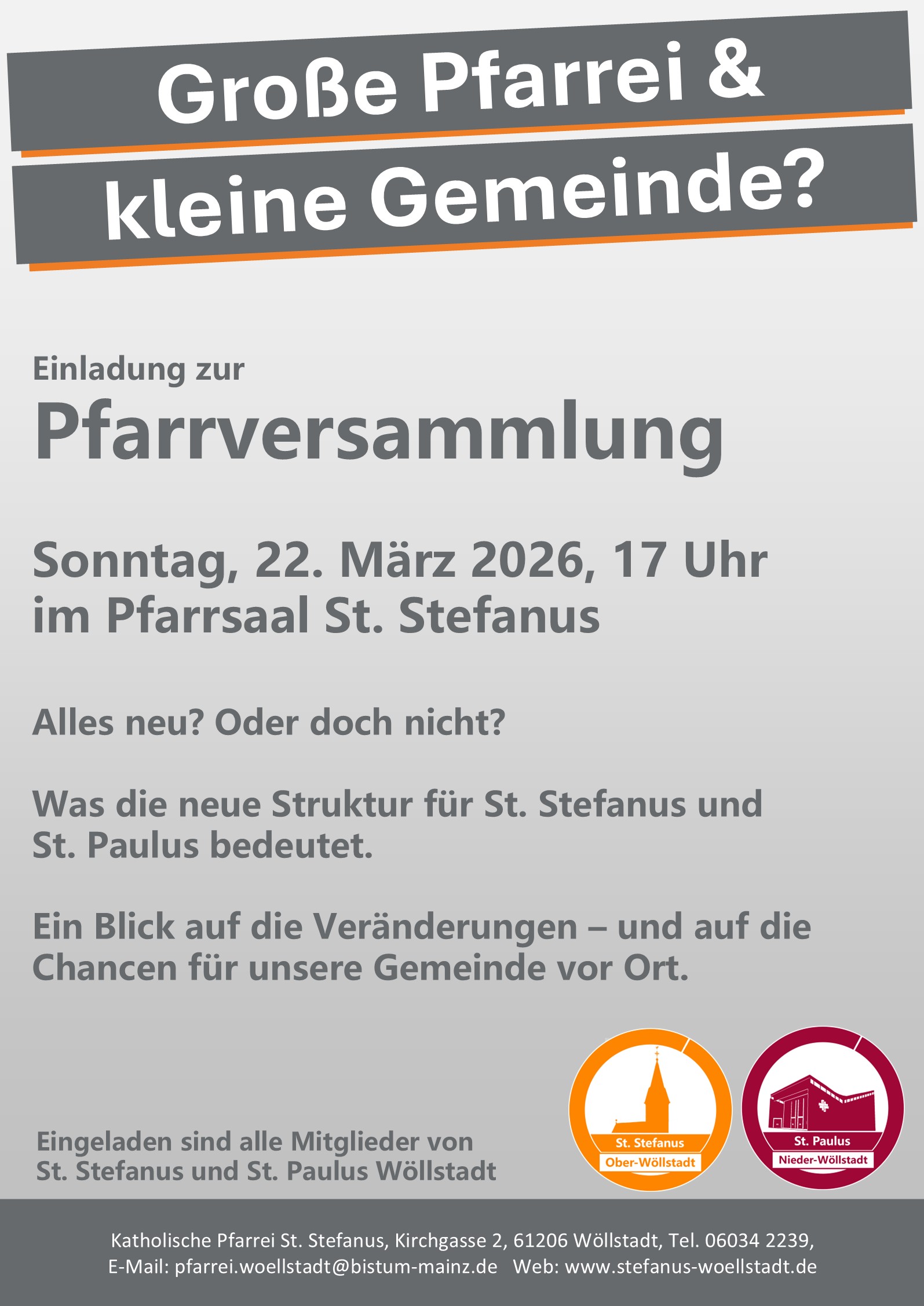 Pfarrversammlung 22.3.2026