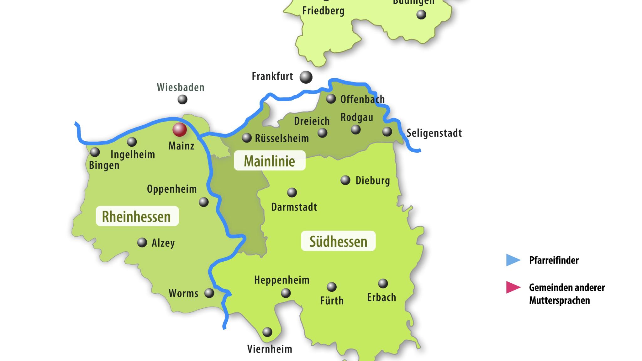Gesamtkarte Bistum Mainz