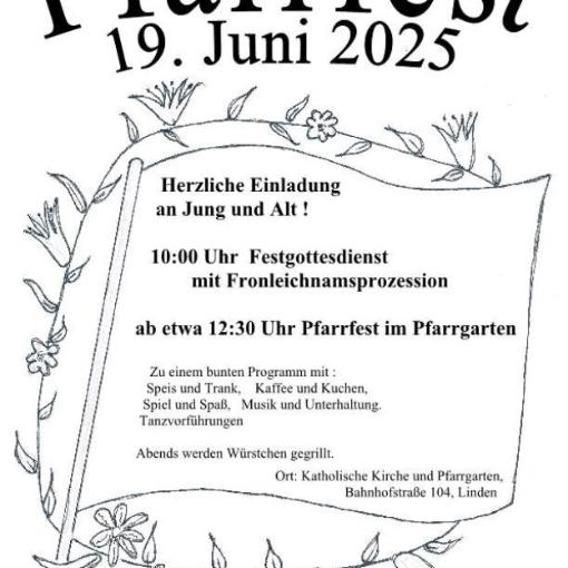 Pfarrfest in Linden am 19. Juni 2025