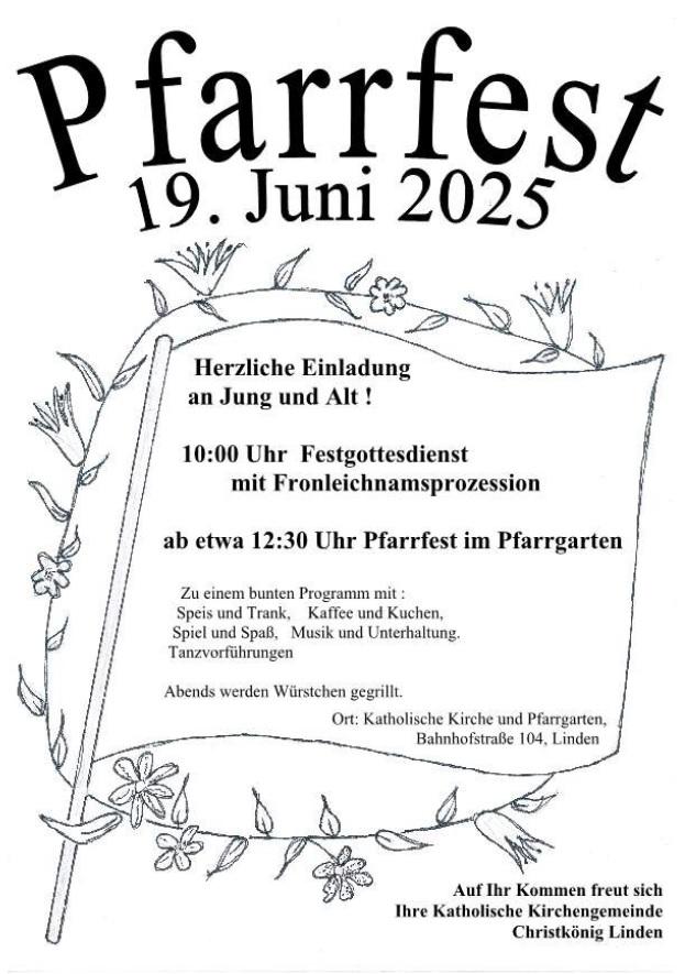 Pfarrfest in Linden am 19. Juni 2025