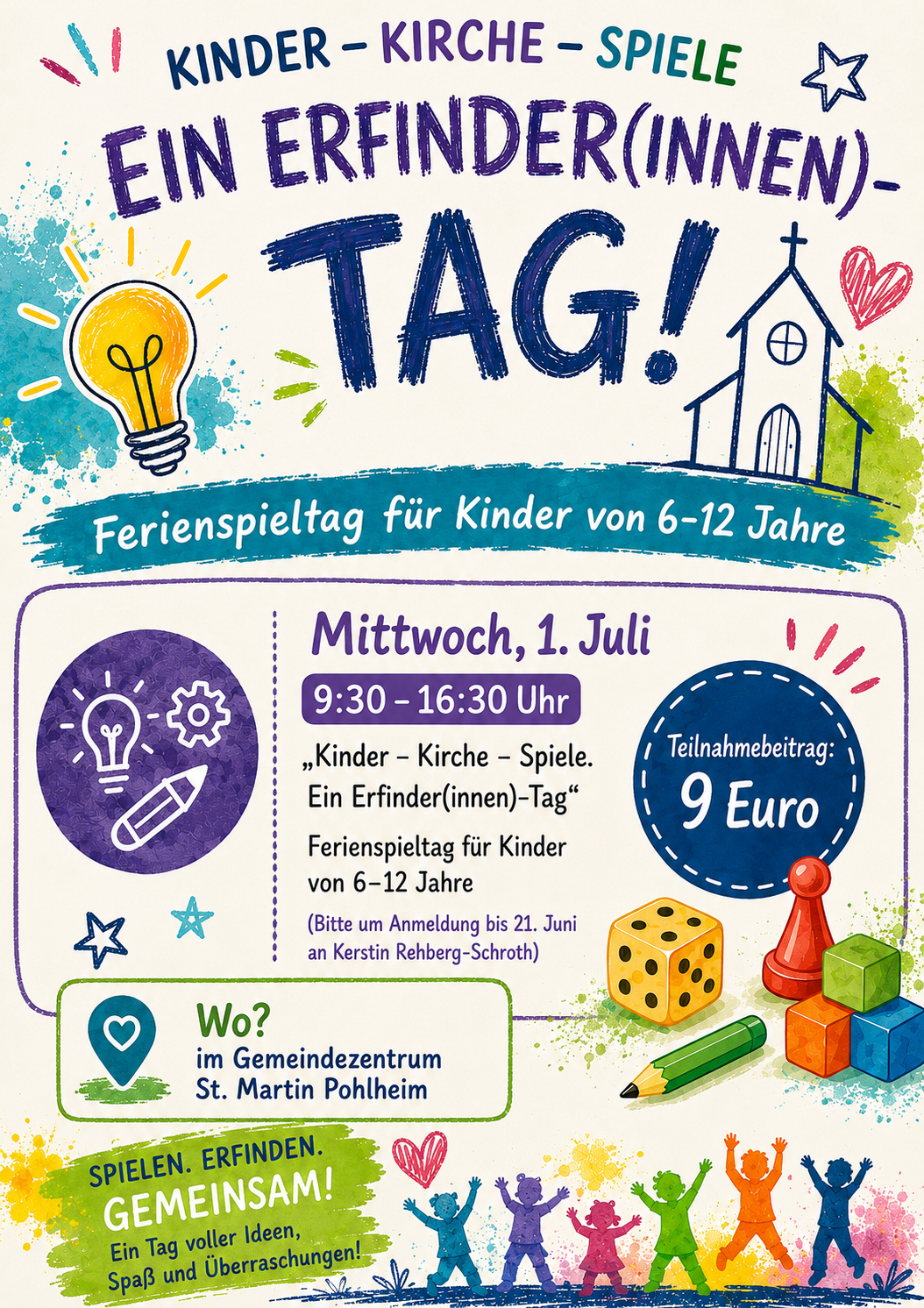 Ferienspieletag am 1. Juli 2026 (c) Pfarreienverbund Am Limes