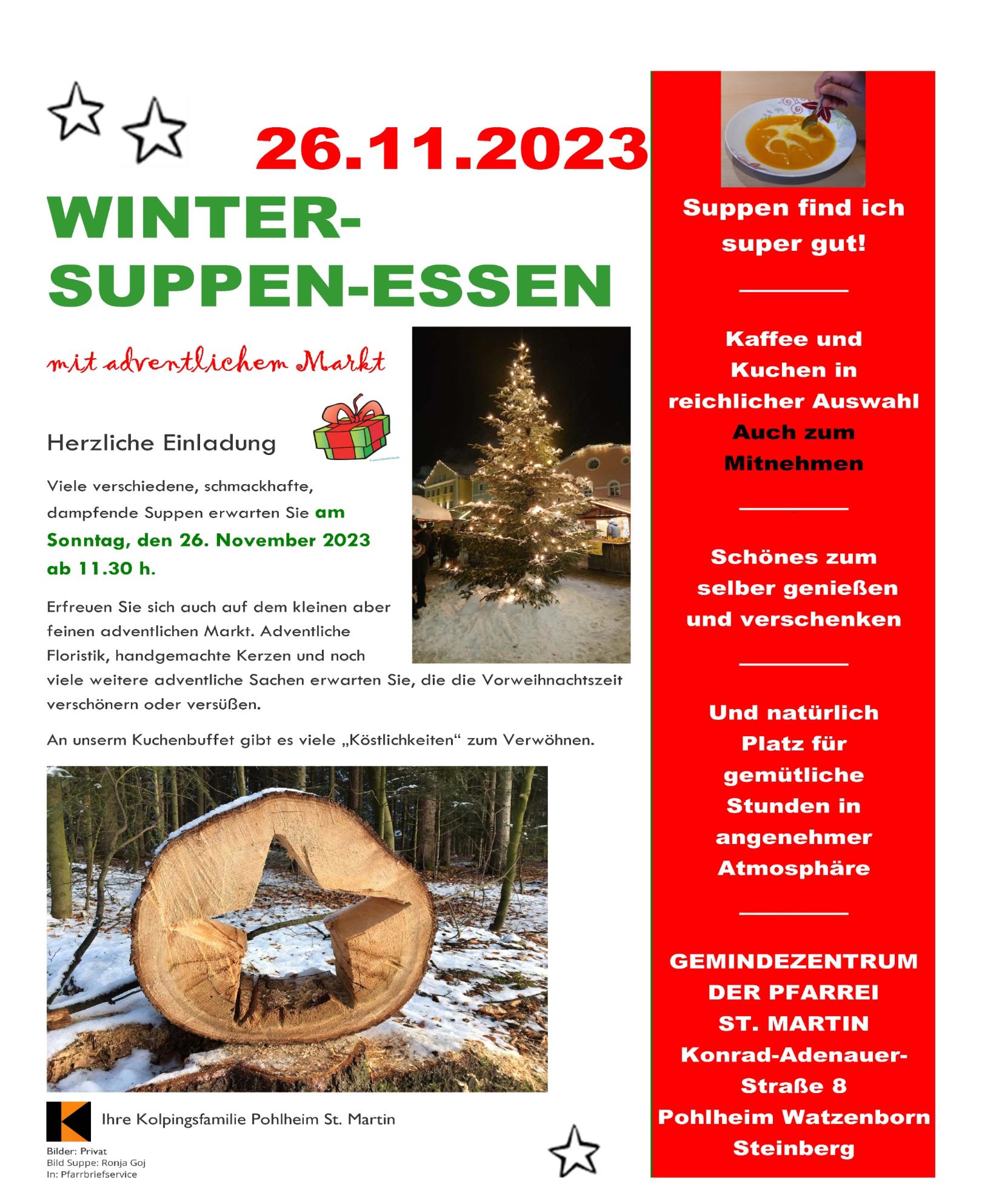 Winter-Suppen-Essen 2023 (c) Kolpingsfamilie St. Martin Pohlheim
