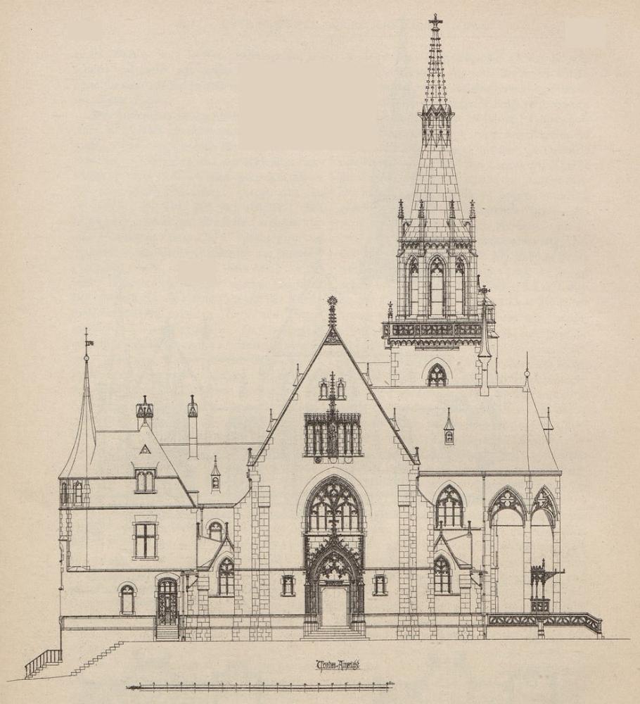 Rochuskapelle-Bauzeichnung-Südseite-Meckel (c) Rochusbruderschaft