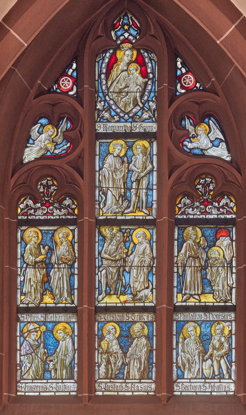 3. linkes Seitenschifffenster: Die 14 hl. Nothelfer (c) W. Vollrath