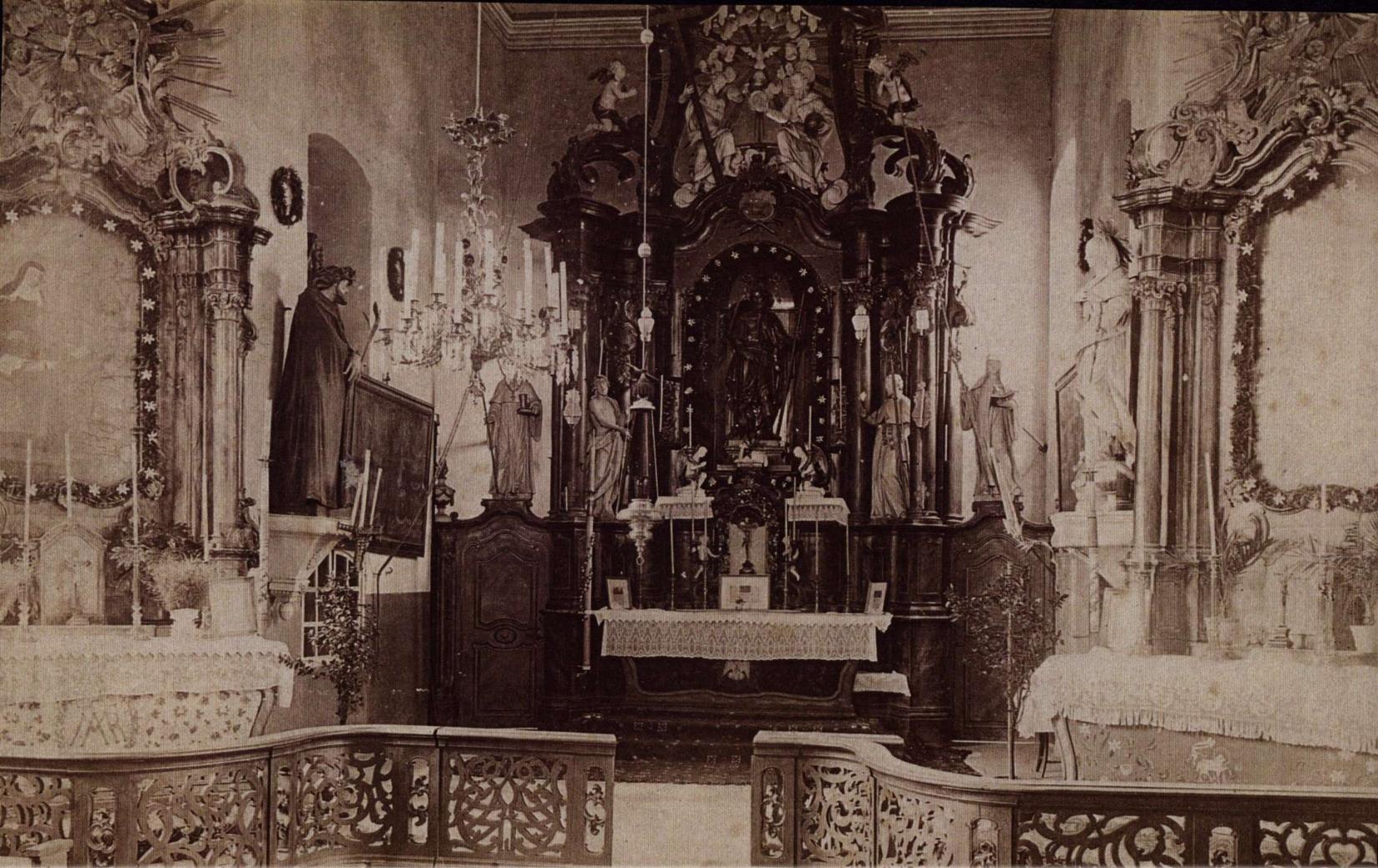Rochuskapelle-Innern-1886 (c) Foto: Historische Gesellschaft