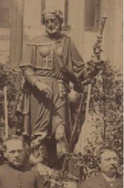 gerettete Rochusstatue im Jahr 1889 (c) Foto: Stadt Archiv Bingen
