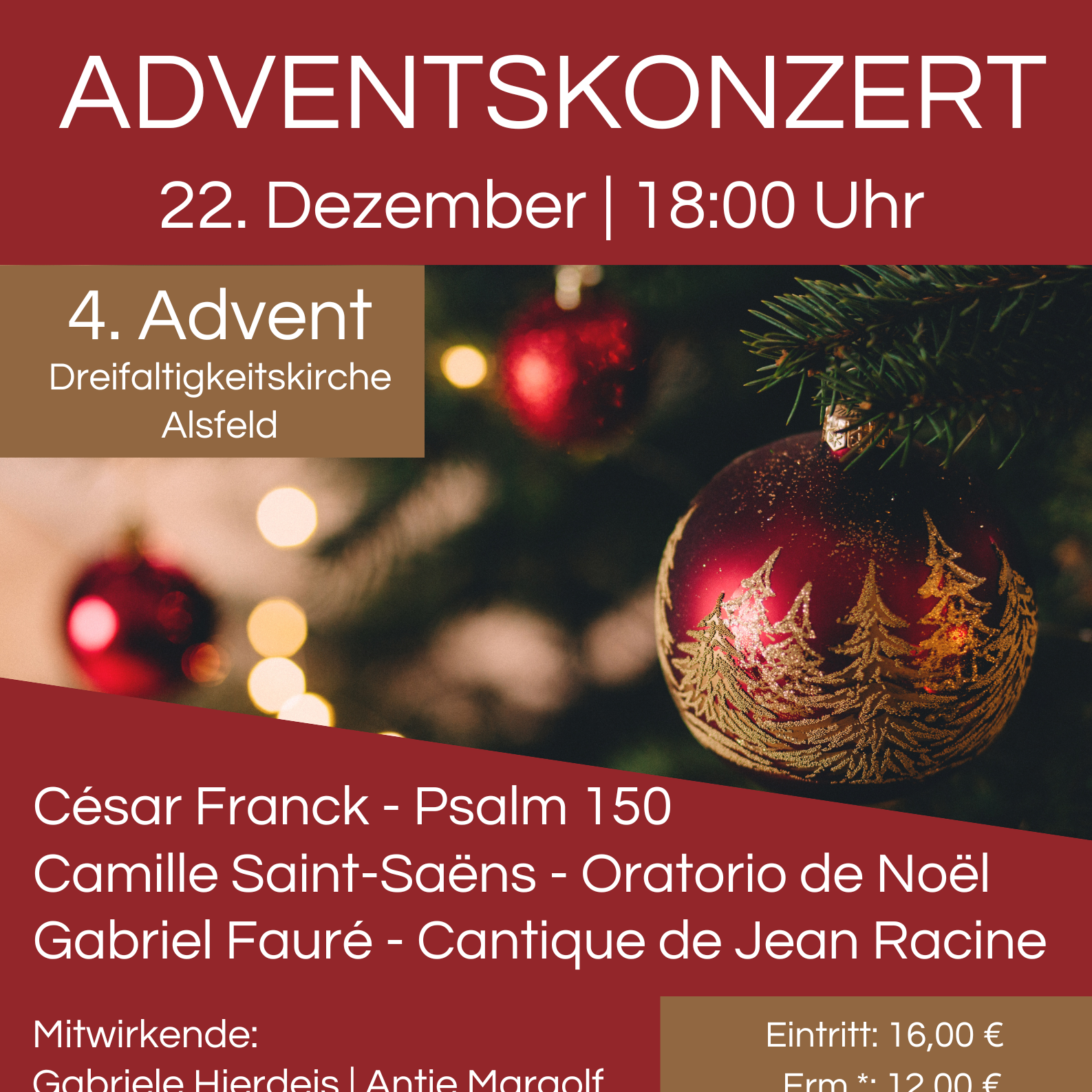 Plakat - Adventskonzert 22.12.24