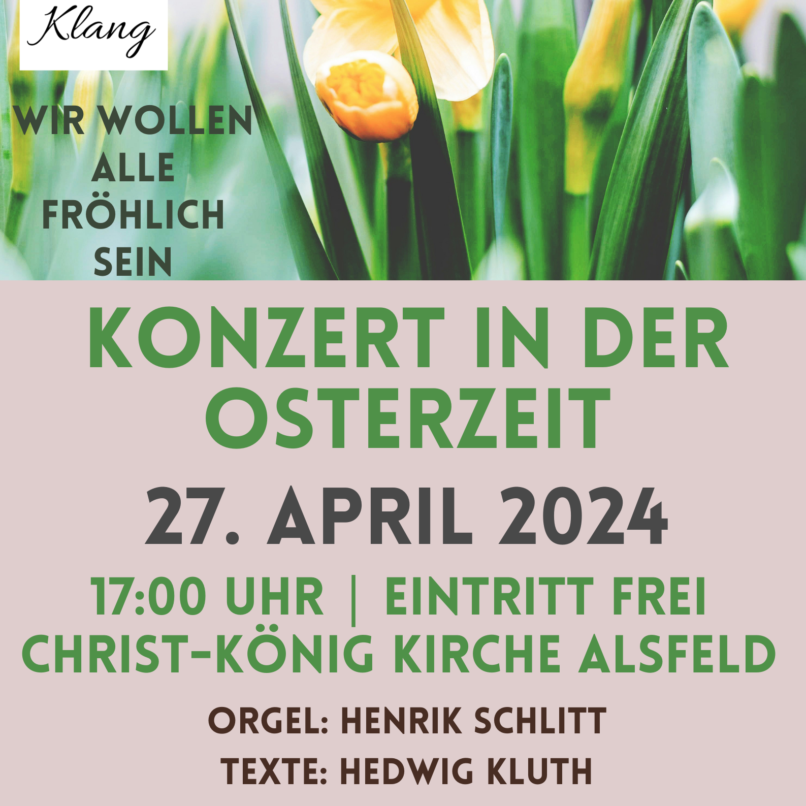 Plakat - Wort & Klang 27. April 2024