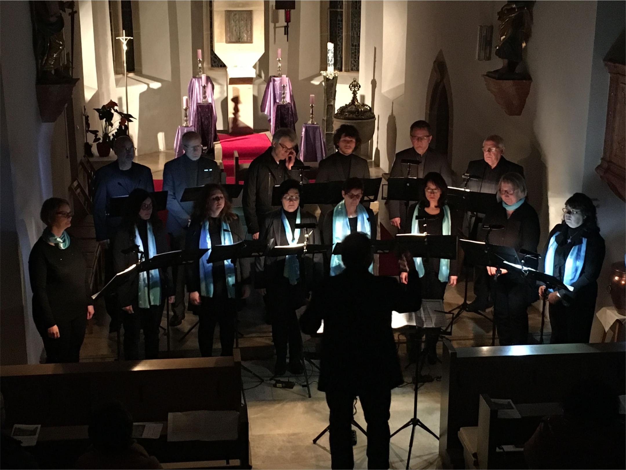 Der Projektchor Alzey-Land St. Hildegard am Adventskonzert