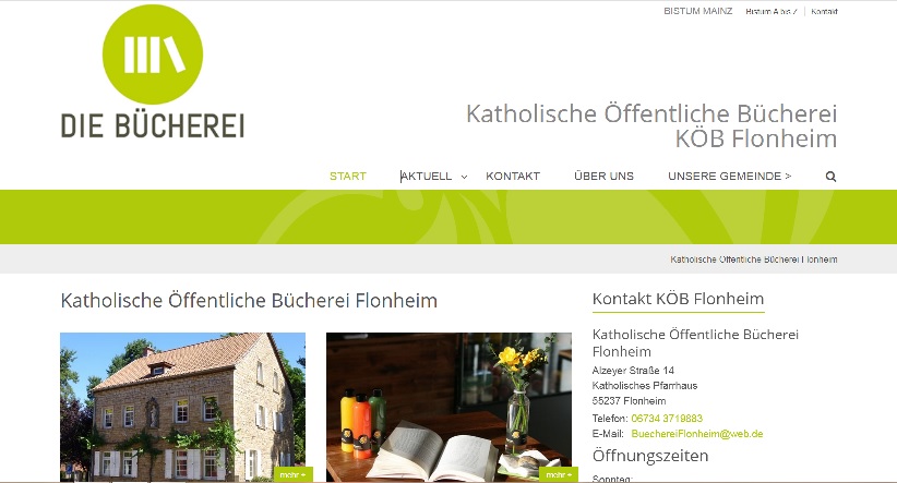 Webseite der KöB FL (c) Pfarrgruppe Alzey-Land St. Hildegard