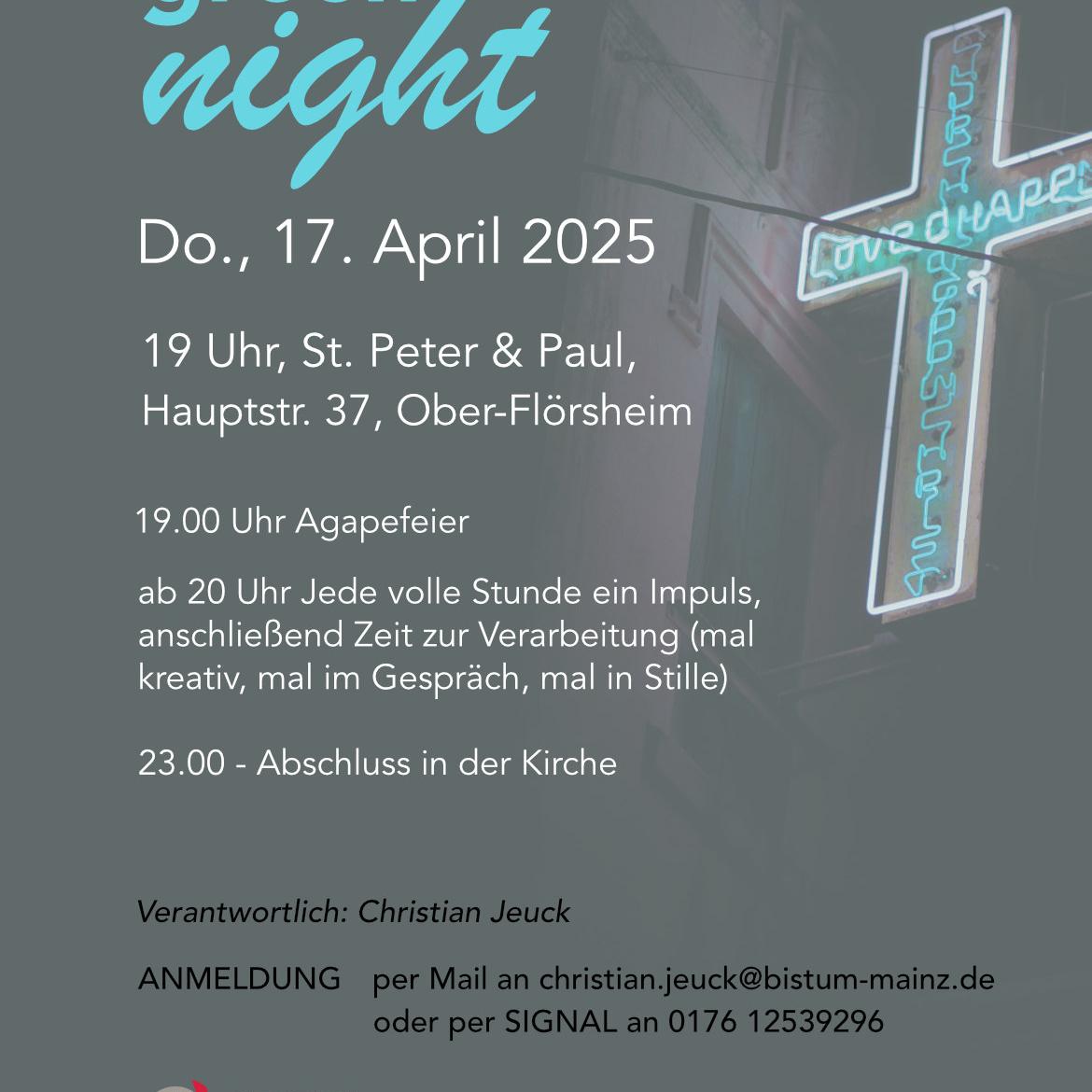 2025 Gründonnerstag-Agape und Nachtwache