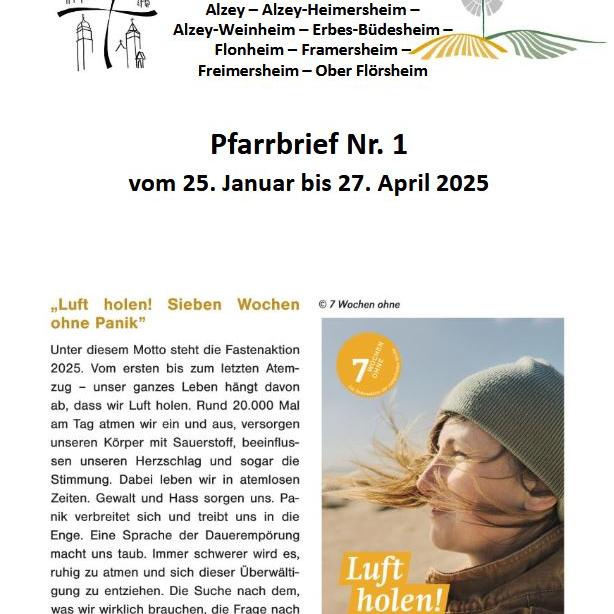 Deckblattbild Pfarrbrief 1/2025