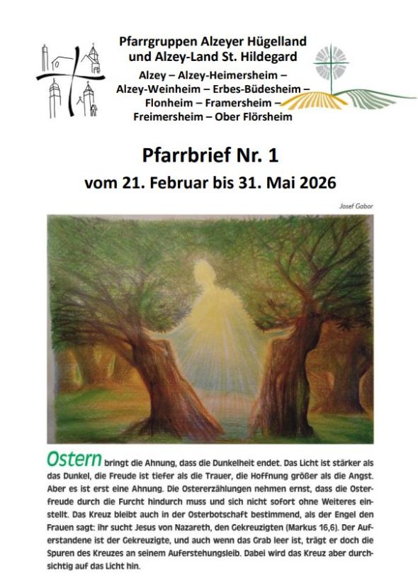 Deckblattbild von Heft 1 26 (c) PG Alzeyer Hügelland/PG Alzey-Land St. Hildegard