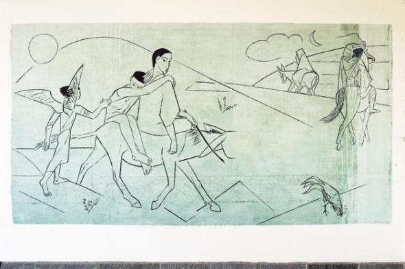 Hirtenwort 2026 Deckblatt Sgraffito-Der-barmherzige-Samariter (c) Bistum Mainz/public domain/Kirchenmagazin Glaube und Leben