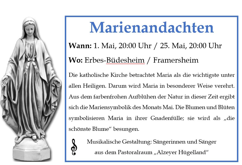 Plakat Marienandachten (c) Pfarrer Wornath