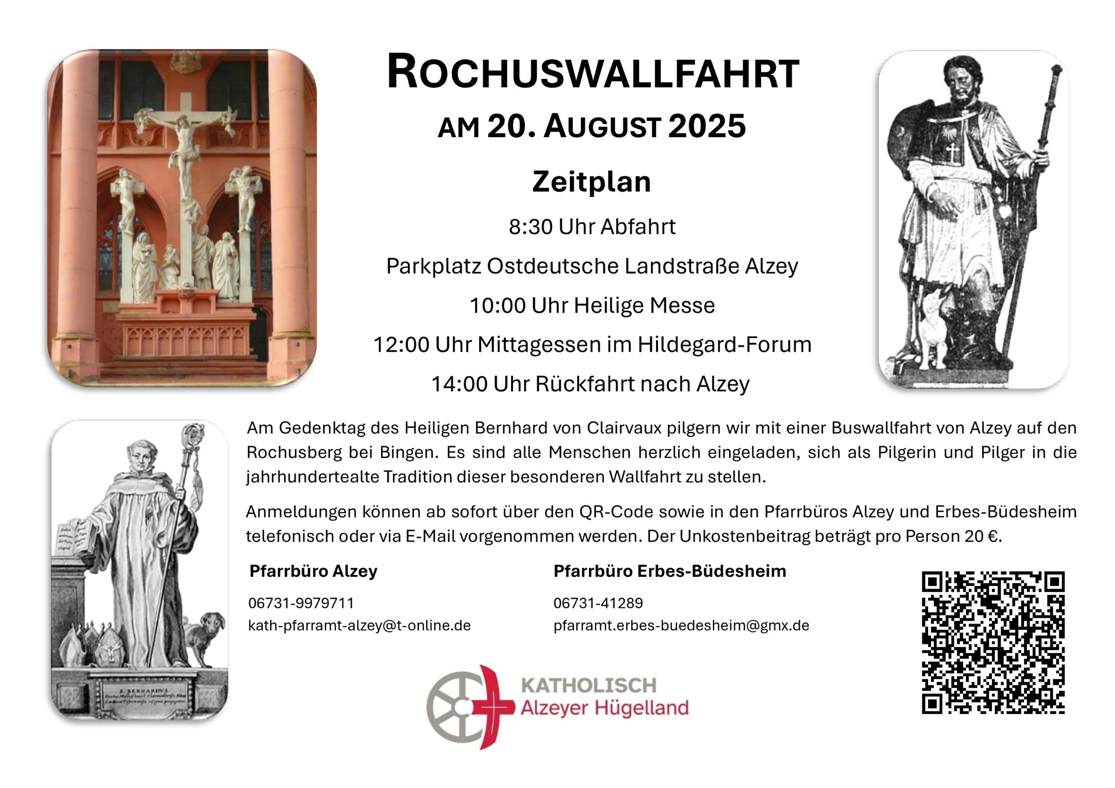 Plakat - Rochuswallfahrt Pastoralraum 2025