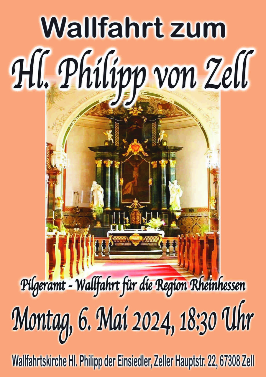 Hl. Philipp von Zell Wallfahrtsplakat 2024 (c) PG Alzeyer Hügelland