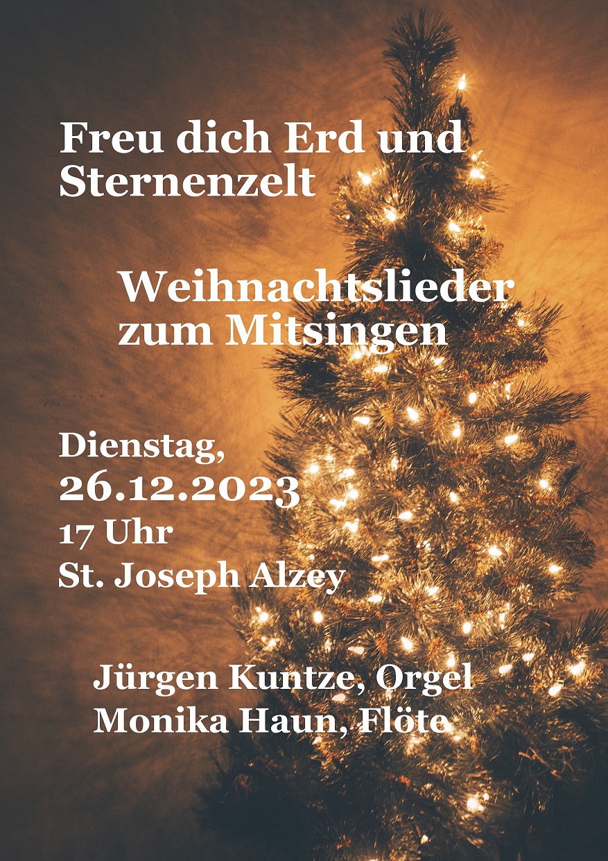 Weihnachtsliedersingen Plakat (c) J. Kuntze