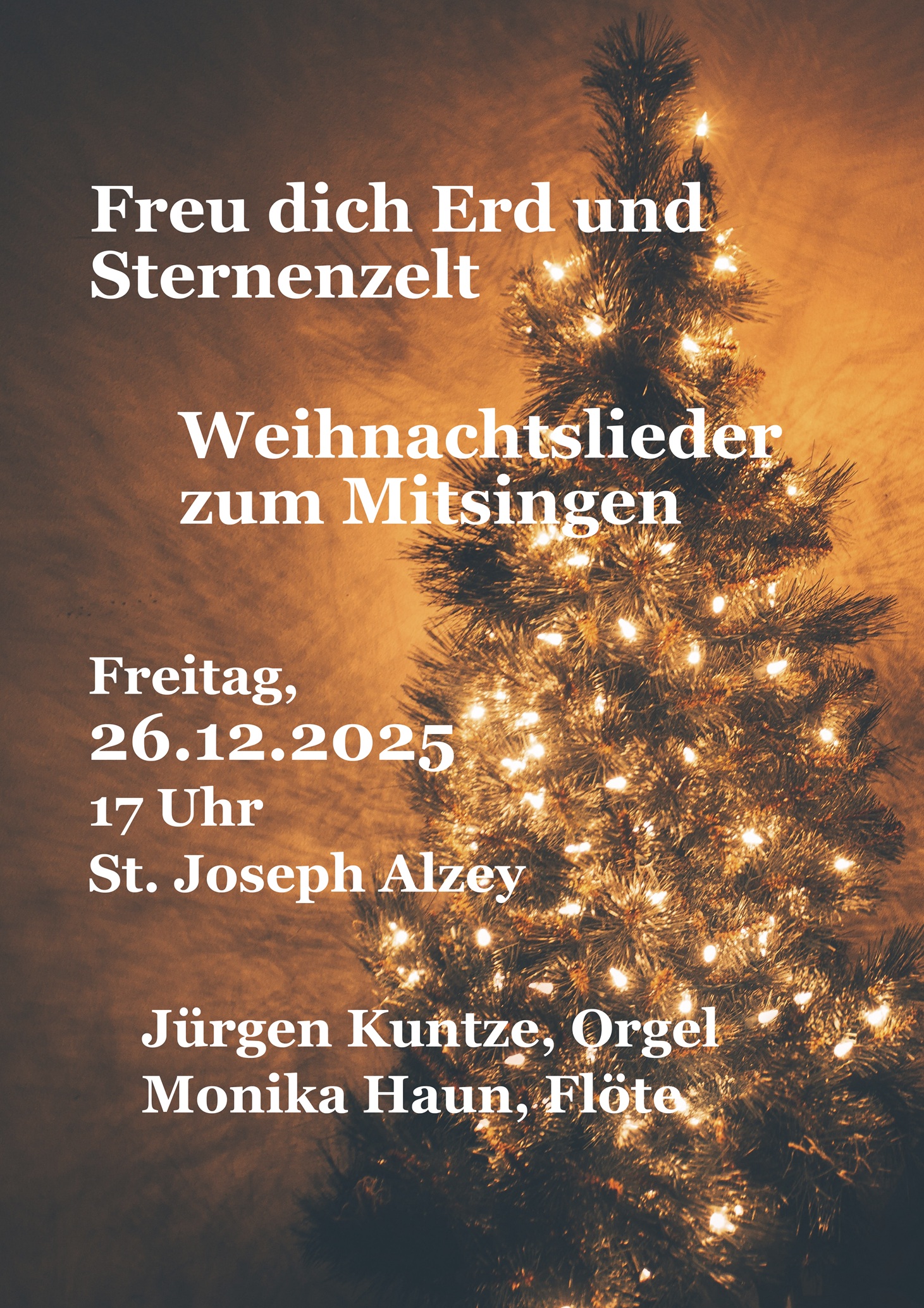 Plakat Weihnachtsliedersingen 2025