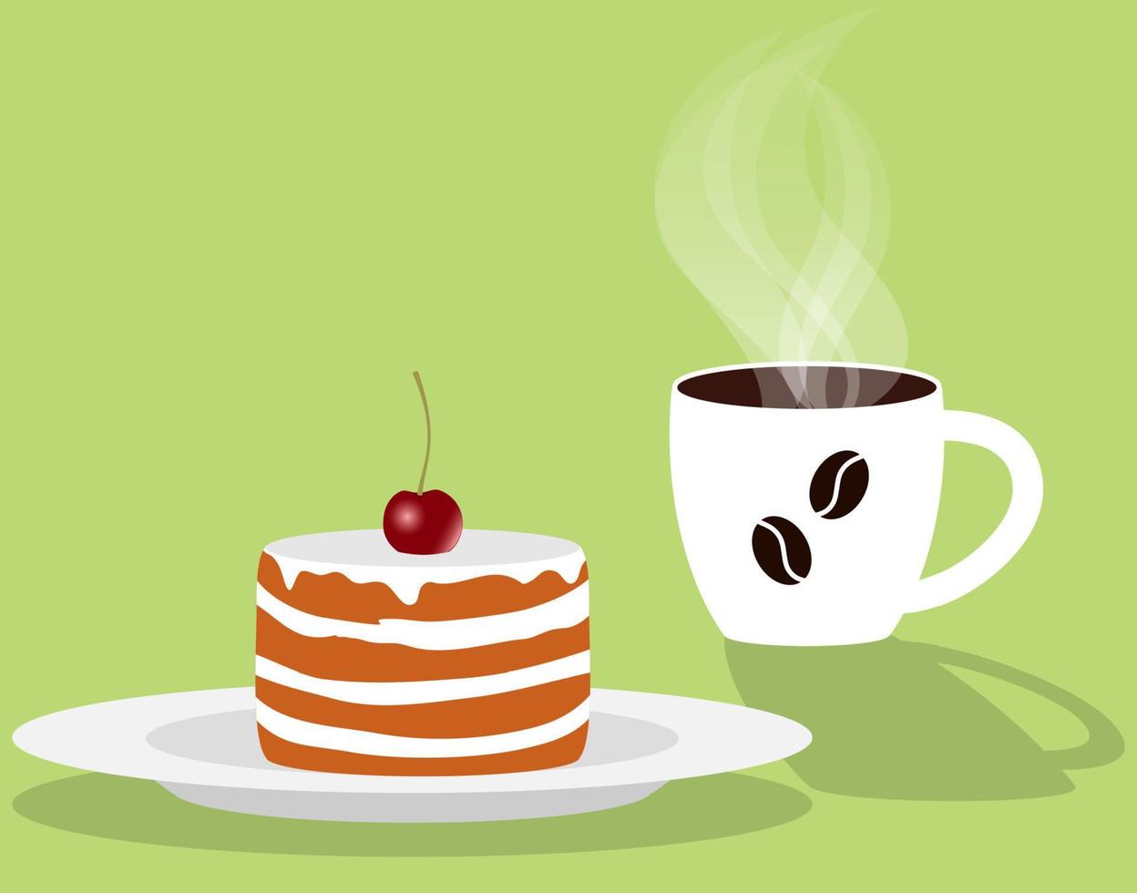 15409207-tasse-duftenden-dampfenden-kaffee-und-kuchen-mit-kirsche-auf-einer-untertasseillustration-im-flachen-stil-vektor (c) vecteezy