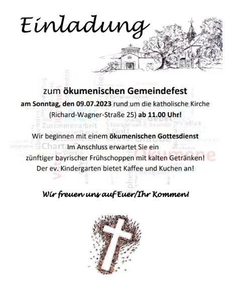 Einladung Gemeindefest (c) Schmitt