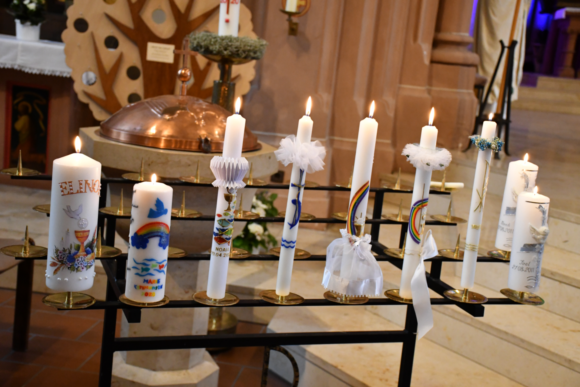 St. Bartholomäus Kerzenständer Kommunion 2020
