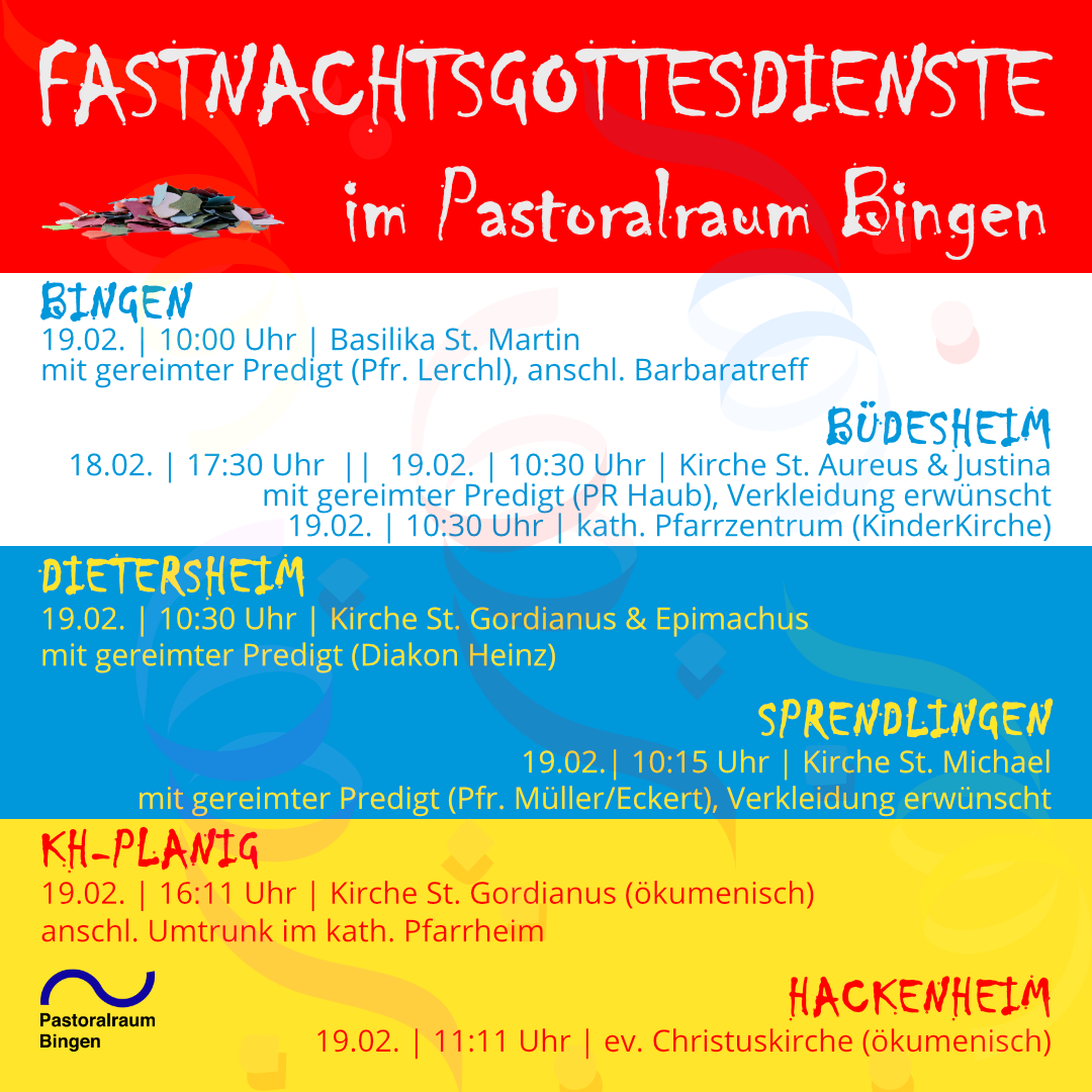 Fastnachtsgottesdienste im Pastoralraum Bingen (c) Pastoralraum Bingen