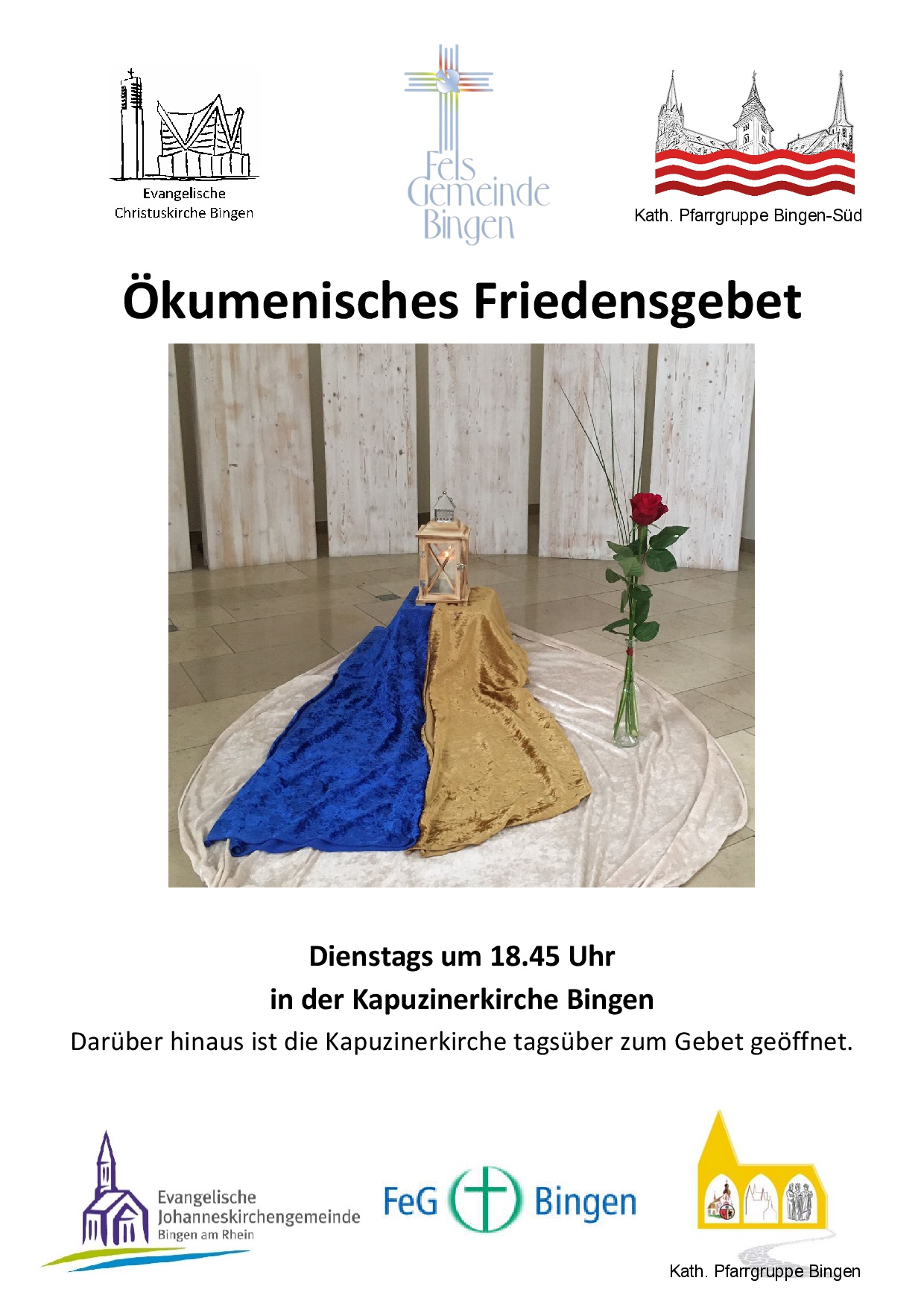Ökumenisches Friedensgebet Bingen 2022 (c) Kirchengemeinden Bingen