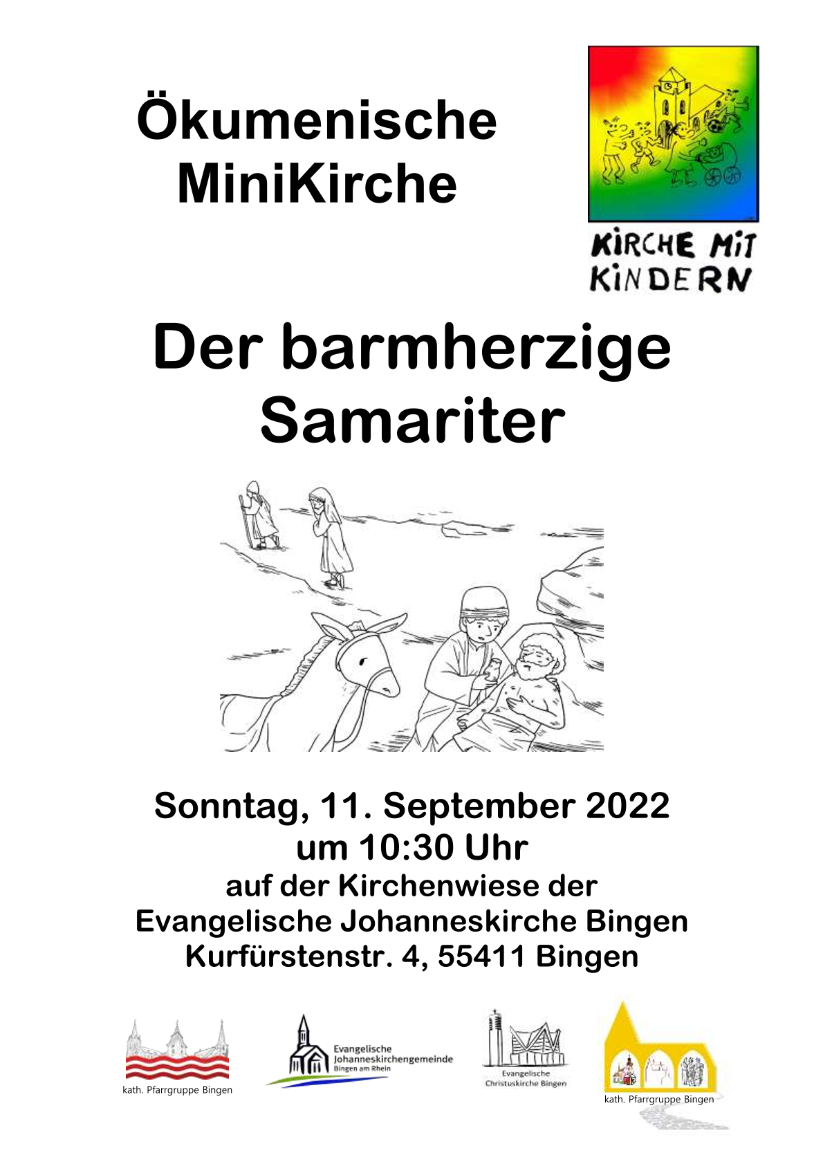 2022-09-11_MiniKirchen-Plakat-barmherziger-Samariter (c) PG Bingen