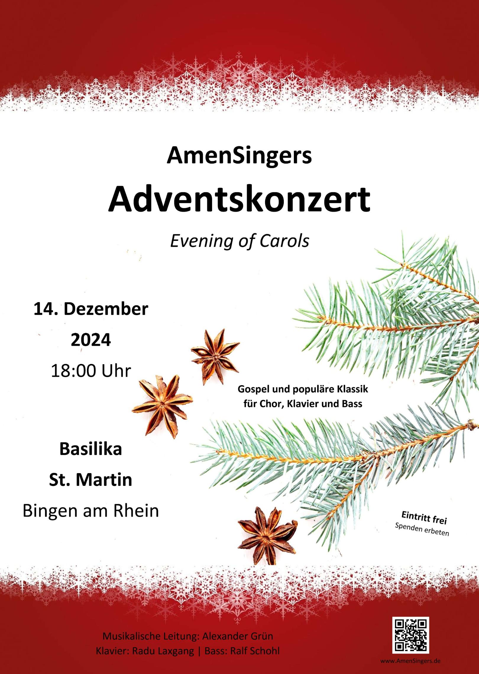 2024 Plakat Adventskonzert (c) depositphotos.com  & www.pexels.com