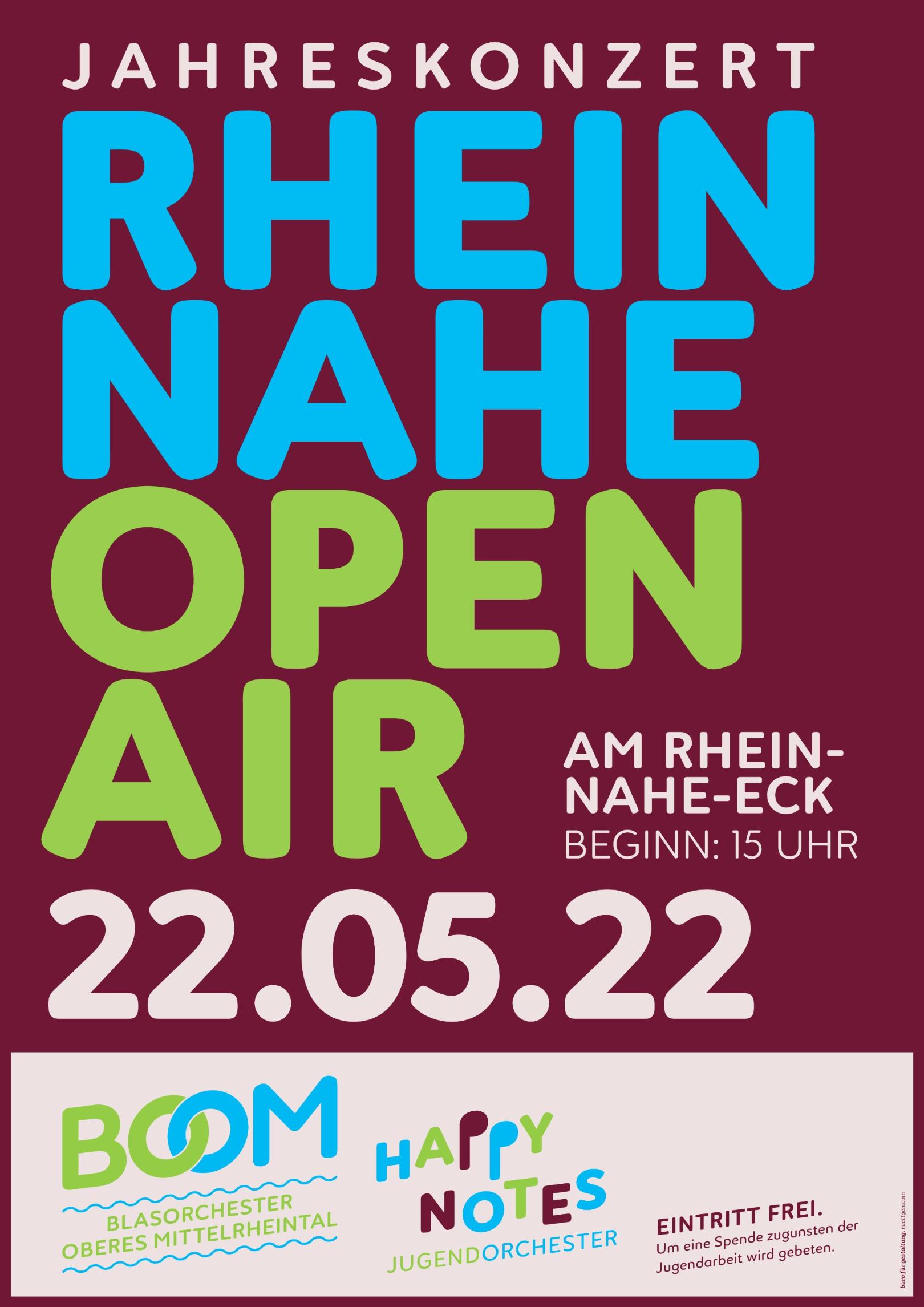 BOOM Plakat Rhein-Nahe-Open-Air 2022 (c) büro für gestaltung. ruettgen.com