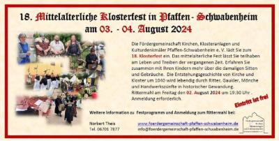 Klosterfest Paffen-Schwabenheim