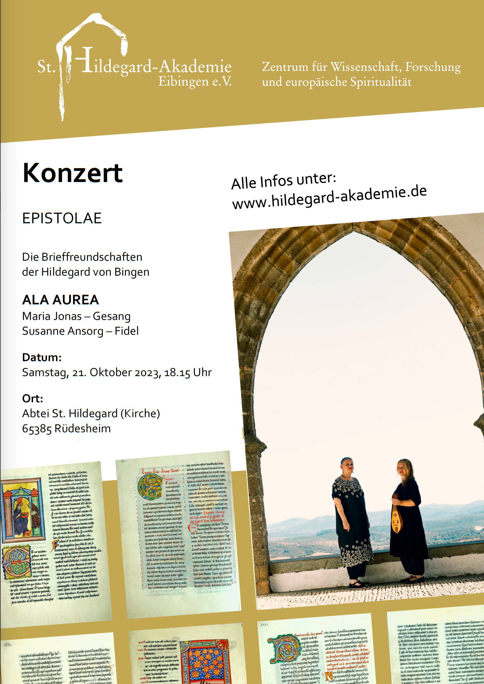 Konzert 2023 Plakat Maria Jonas (c) Abteil St. Hildegard