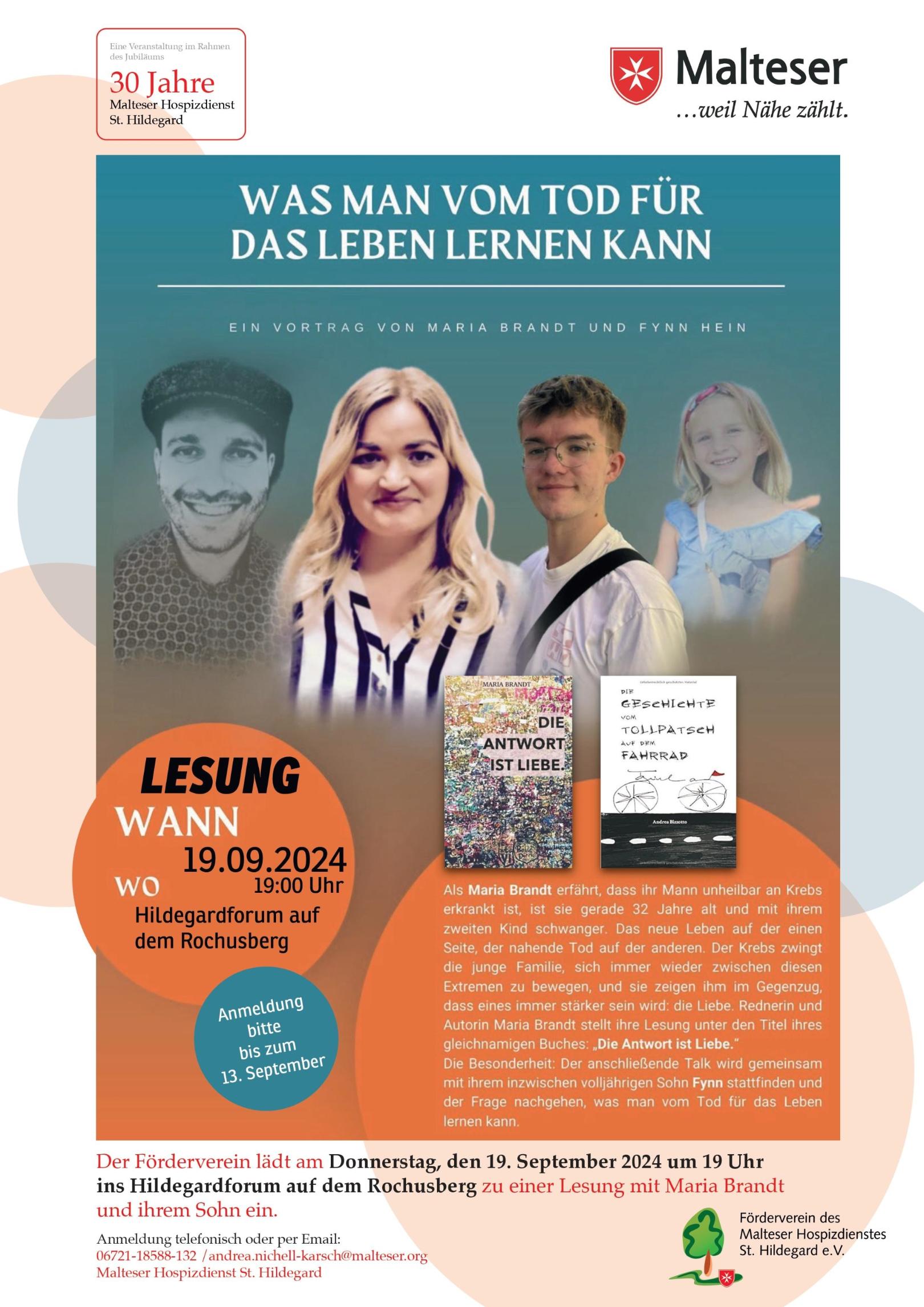 Lesung mit Maria Brandt (c) Malteser