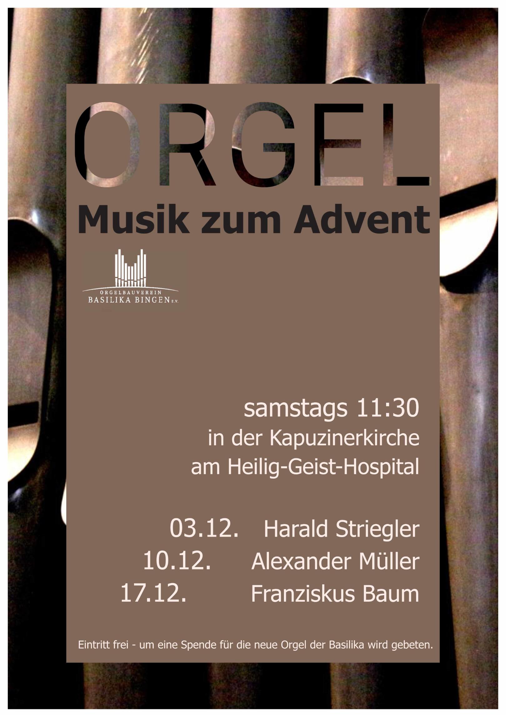 Orgelmusik zum Advent 2022 (c) Orgelbauverein Basilika Bingen